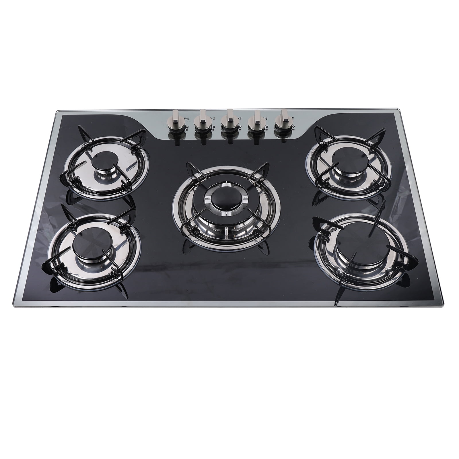 Wildnix Durable 5-Burner Gas Cooktop, High-Efficiency Heating with Cold Rolled Steel & Aluminum Alloy