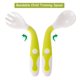 thumbnail image 3 of Utensilios para bebés Cucharas con estuche seguro de viaje Bebés pequeños Niños Alimentación Cuchara de entrenamiento Agarre fácil Resistente al calor Flexible Suave Perfecta Autoalimentación Cucharas de aprendizaje Verde hierba Sailing Electrónica, 3 of 6