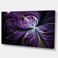 thumbnail image 1 of Designart - Glittering Purple Fractal Flower - Floral Canvas Art Print, 1 of 2