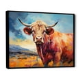 thumbnail image 2 of Designart "Countryside Palette Cow IV" Animals Floater Framed Wall Art Print, 2 of 7