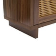 thumbnail image 6 of UIXE 2-Door Rattan Storage Cabinet Accent Furniture Cupboard Sideboard Cabinets up to 30.2" for Dining Room Hallway, Espresso, 6 of 7