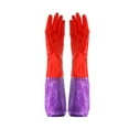 thumbnail image 4 of 1 Paar Gummihandschuhe Wasserdichte Geschirrsputz L6X2 Lang E8N4 O2Q1 U0V4 Z1U8, 4 of 6