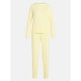 thumbnail image 5 of Joyspun Women's French Terry Long Sleeve Sleep Top and Joggers Lounge Set, 2-Piece, Sizes XS-3X, 5 of 5