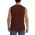thumbnail image 4 of Pofeuu Brown Print Men's Muscle T-Shirt, Sleeveless, Muscle Tank, Classic Muscle Tee Top For Men Casual Sleeveless Muscle T-Shirt Trendy Clothes-Medium, 4 of 7