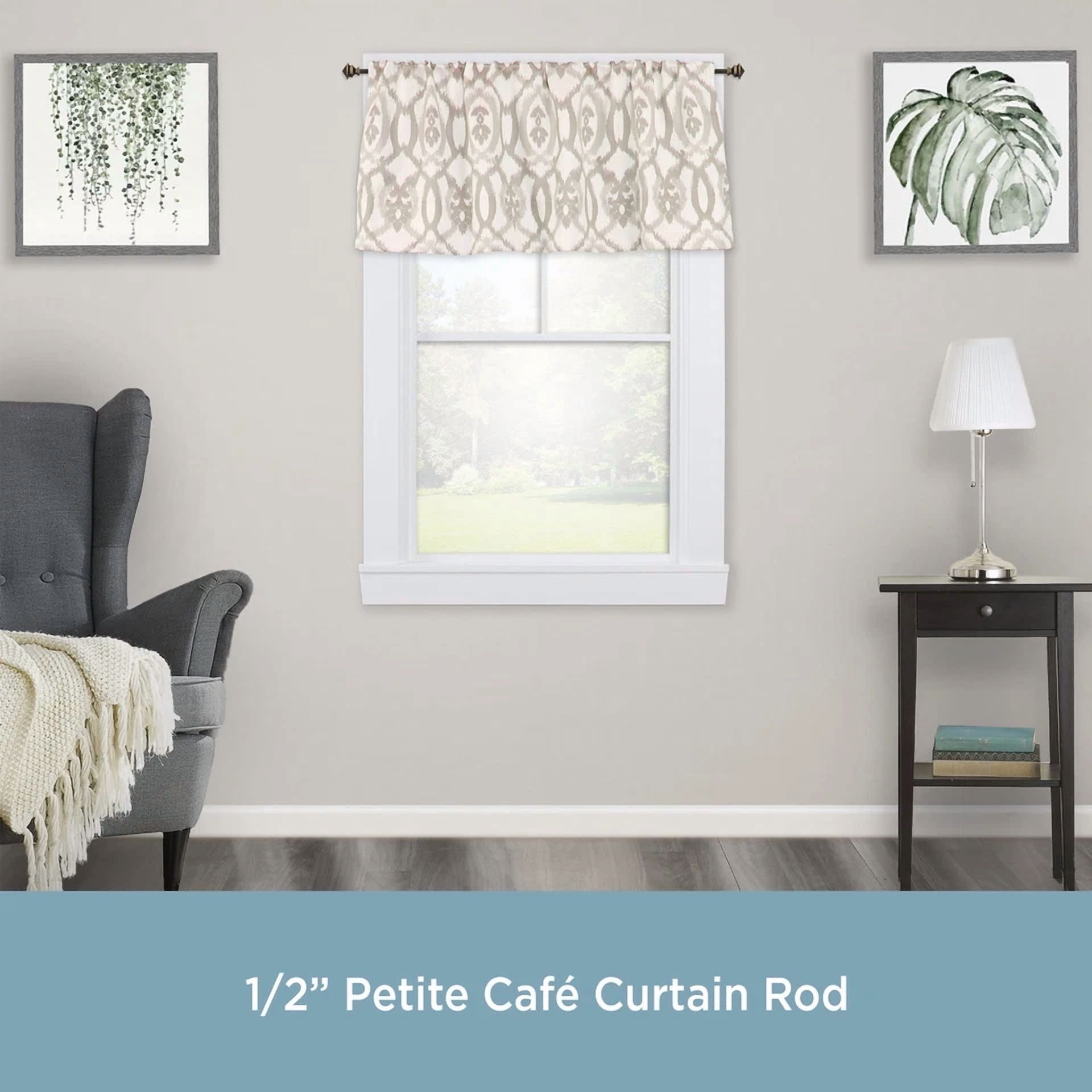 PRIME - Kenney Arts & Crafts 28-48" Adjustable Curtain Rod, 1/2" Dia., Oil Rubbed Bronze