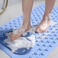 thumbnail image 3 of RLESO 2026 New Bath Mats for Bathroom Floor,Shower Rug for in Front of Bathtub,Thin Under Door Bathroom Rug,Non Slip Kitchen Mat,Bathroom Decor (Blue), 3 of 7