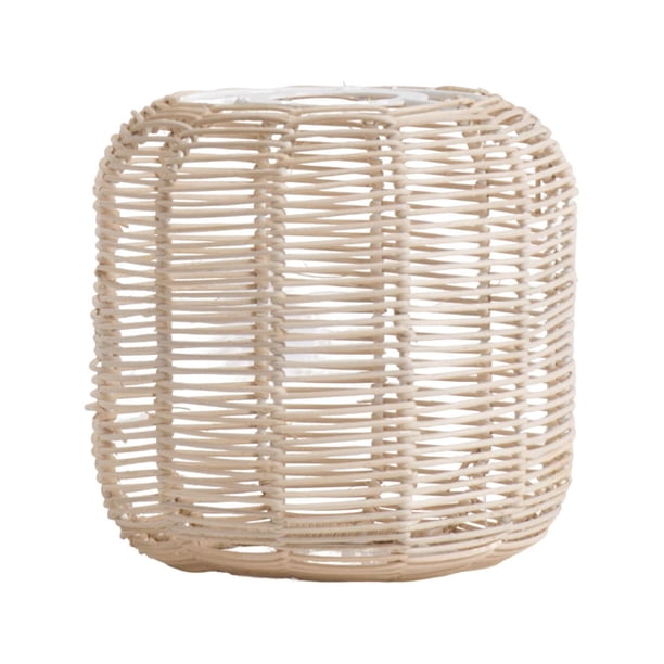 Pantalla de lámpara colgante de ratán tejido hecha a mano, lámpara colgante decorativa, pantalla de lámpara colgante Estilo C