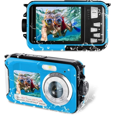 Waterproof Camera Digital Camera Full HD 2.7K 48MP Underwater Camera ...