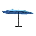 thumbnail image 3 of 15ft Large Patio Umbrellas with Base Included, Outdoor Double-Sided Rectangle Market Umbrella with Crank Handle, for Pool Lawn Garden, 3 of 9