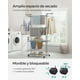 thumbnail image 3 of Tendedero, Tendedero Plegable de 4 Niveles, Asas Plegables, con Ruedas, 63.5 x 128 x 173 cm, Interior y Exterior,, 3 of 8