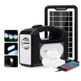 thumbnail image 1 of Kit solar para acampar con luz de emergencia y cargador USB y 3 bombillas, 1 of 4