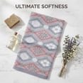 thumbnail image 7 of REGALWOVEN Cotton Geometric Floral Jacquard Hand Towel, 13 x 29 Inch Soft Absorbent Decorative Towel for Bathroom, Kitchen, Home Blue Cherry Blossom 1pk, 7 of 7