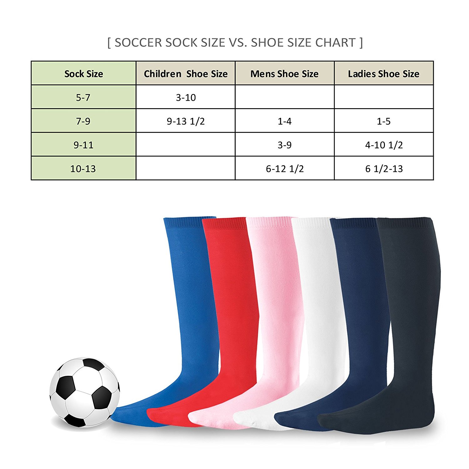 Unisex Kids Youth Sock Size 5-7 Soccer Team Sports Cushion Acrylic Knee High Socks 3 Pair Navy - image 2 of 2