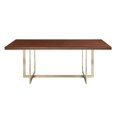 thumbnail image 2 of Elegant Walnut Veneer Dining Table, 2 of 8