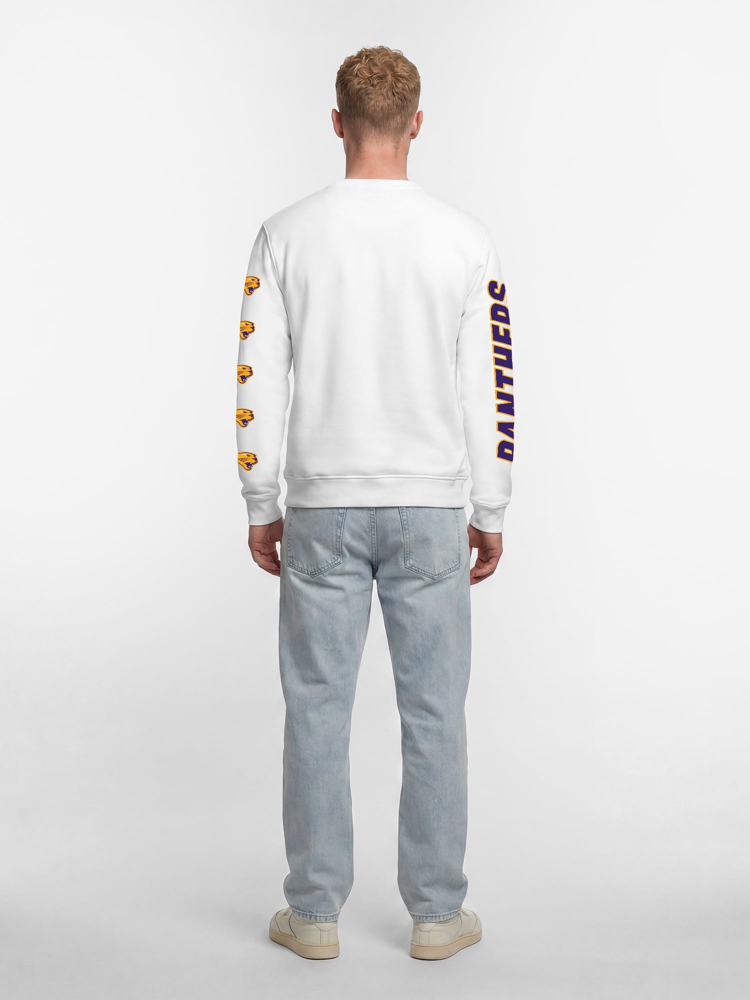 Northern Iowa Panthers Reebok Mens White Crew Sweatshirt