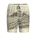 thumbnail image 4 of Naloa Vineyard Landscape Men's Short Pajama Pants, Lounge Comfort Shorts with Elasticized Waistband and Side Pockets - Small, 4 of 9