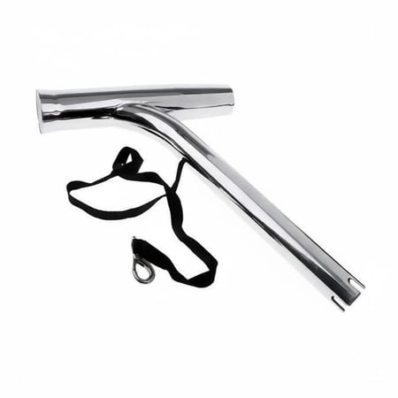 Lazsy Boat Rod Holder Clamp on Stainless Steel Fishing Pole Socket Rubber Insert Angled Rod Bracket for Yacht Fishing Rod Holder