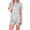Gray 3, variant on HUJlwoi Pajama Sets for Women 2 Piece Lightheight Print Crew Neck Short Sleeve Top Shorts Pj Set Trendy Comfy Sleepwear XS-XL