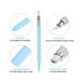 thumbnail image 4 of Uxcell 1 Pack Art Craft Carving Knife with 12 Pack Spare Metal Plate PVC Handle Light Blue (1 Set), 4 of 6
