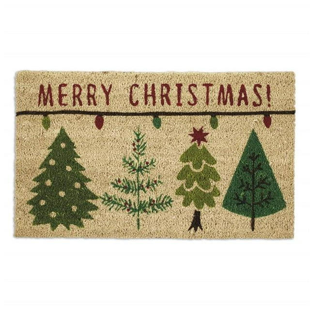 Design Imports CAMZ34492 Tapis de Porte en Coco Imprimé Joyeux Noël 18 x 30 Po