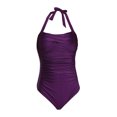 thumbnail image 5 of QHFBli Women's One Piece Swimsuit Ruched Tummy Control Bathing Suits Vintage Retro Push Up Swimwear, 5 of 5