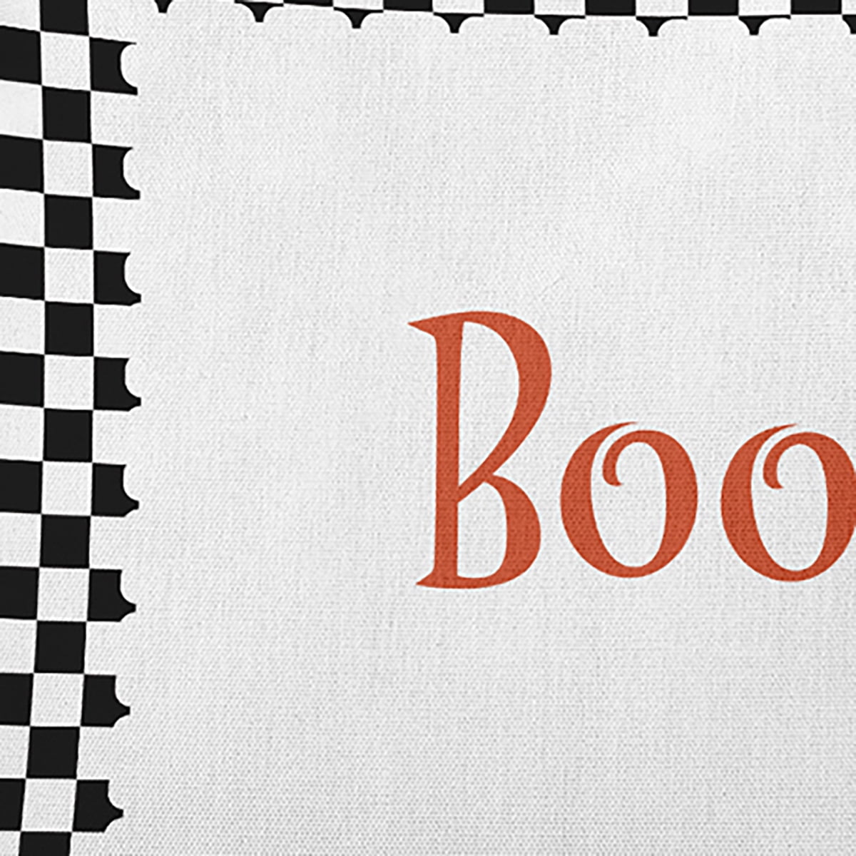 20" x 14" Simply Daisy Halloween Boo Checks Polyester Indoor/Outdoor Pillow, Black Qty 1