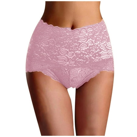 

OGLCCG Womens High Waist Lace Underwear Seamless Hipster Full Coverage Panties Stretch Breathable Briefs