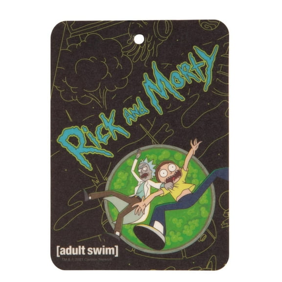 Plasticolor Rick and Morty Air Freshener: Dark Ice , Paper, 2-sided, 2 Pack