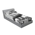 thumbnail image 2 of Ambesonne Black White Fitted Sheet & Pillow Sham Set, Brooklyn New York, Twin, Charcoal Grey White, 2 of 2