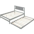 thumbnail image 7 of Full Platform Bed With Adjustable Trundle Gray - Fine Support Pine Wood Size Created, 7 of 7