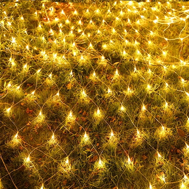 Luces de red LED, luces de colores, luces intermitentes, cadena de luces de bajo voltaje de 24 V, luces de red de pesca solares para exteriores, luces de decoración para festivales de césped