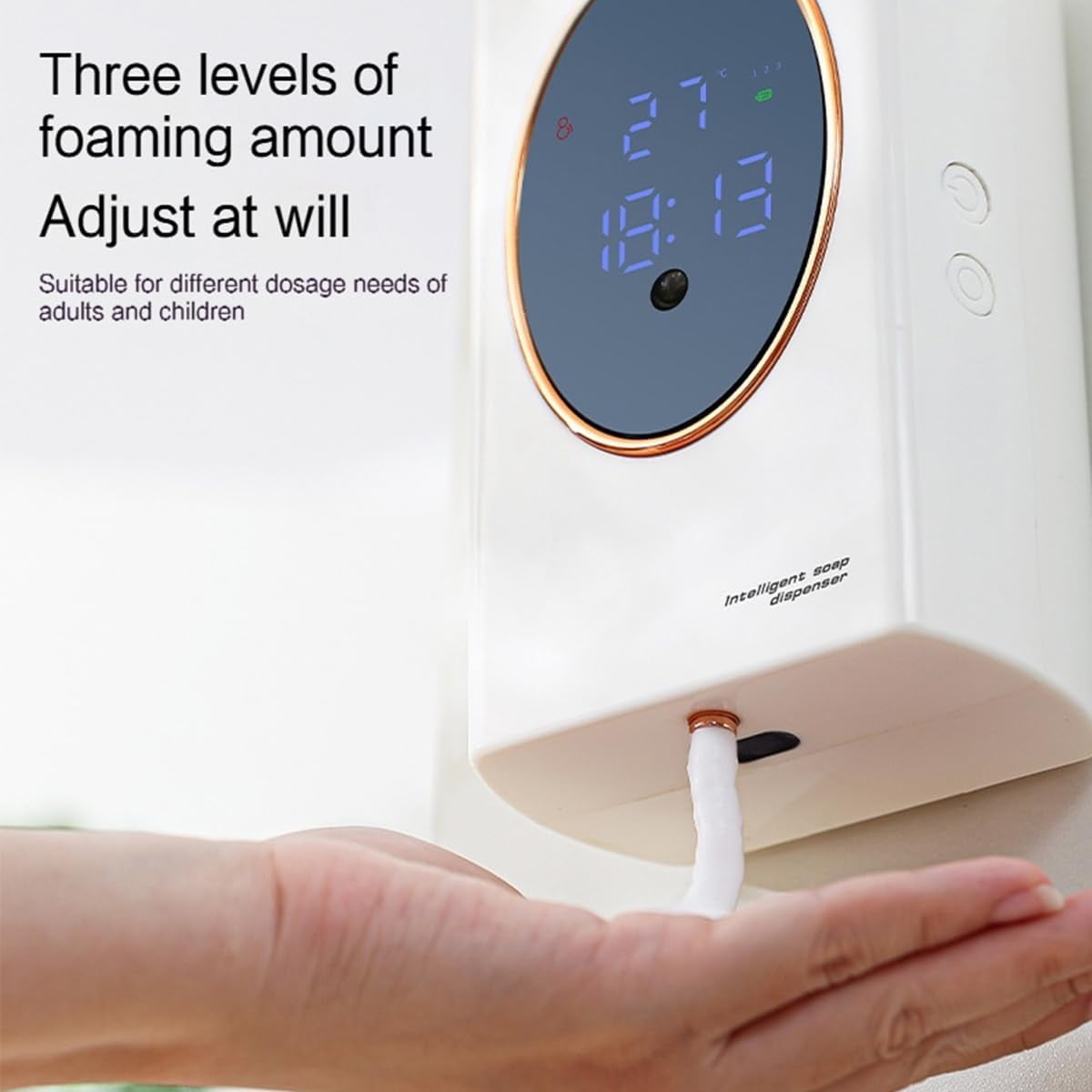 Automatic Soap Dispenser 480ml Smart Sensing Touchless Foam Soap Dispenser USB Recharging Wall Mounted for Bathroom and Kitchen(White)