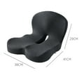 thumbnail image 6 of INSMART Ergonomic Seat Cushion with Lumbar Support - Gel Memory Foam Pillow for Office Chair, Car & Wheelchair, Dark Gray, 6 of 9