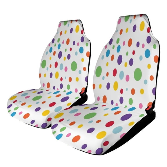 Car Seat Covers Colorful Polka Dots Pattern. Universal Size Fit For Most Car Suv Truck Van Car Accessories Interior Seat Covers For Car Full Set