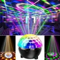 Disco Ball Lamp, Rechargeable Party Light, Sound-Controlled Strobe DJ Light, Portable Battery-Powered, Children's Night Light Projector, Halloween, Disco Decorations for Cars/Parties
