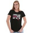 thumbnail image 3 of I Wear Pink For My Mom Support Womens Slim Fit Graphic Tee Brisco Brands S, 3 of 5