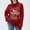 Sweater for Women - A87 Red, variant on Xdegoge Merry Christmas Sweater for Women Happy New Year Festive Knit Holiday Pullover Sweaters Letter Print, Cozy Crewneck Long Sleeve Tops Winter Xmas Family Party Clothes
