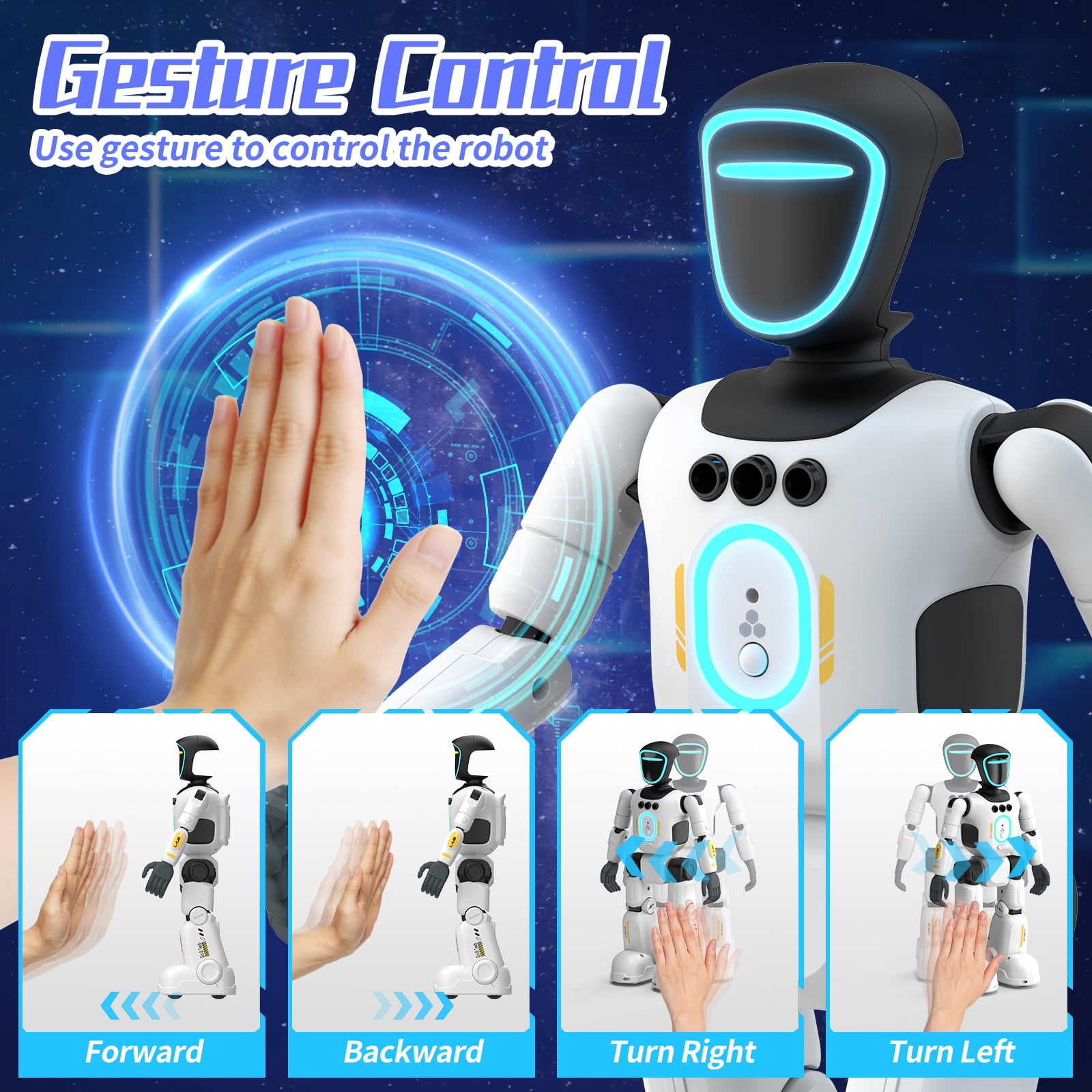 Gmdisc Remote Control Robot Toys for Kids,RC Smart Robot with Singing Dancing Programmable & Gesture Sensing,Birthday Gift for 3+ Years Old Boys Girls