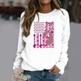 thumbnail image 2 of QATAINLAV Ventes de Rentrée Scolaire Chandails en Molleton de Sensibilisation au Cancer du Sein pour Femmes Automne 2025 Mode Ruban Rose Tee Graphique Hauts Décontractés Col Rond Manches Longues Chemises Blanc m, 2 of 6
