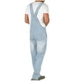 thumbnail image 3 of BLTIBY Mens Denim Bib Overalls Jeans Jumpsuits Workwear Pants Adjustable Straps Long Cargo Trousers Lightweight Fashion Multiple Pockets Hippy Clothes Light Blue 2 3XL, 3 of 5