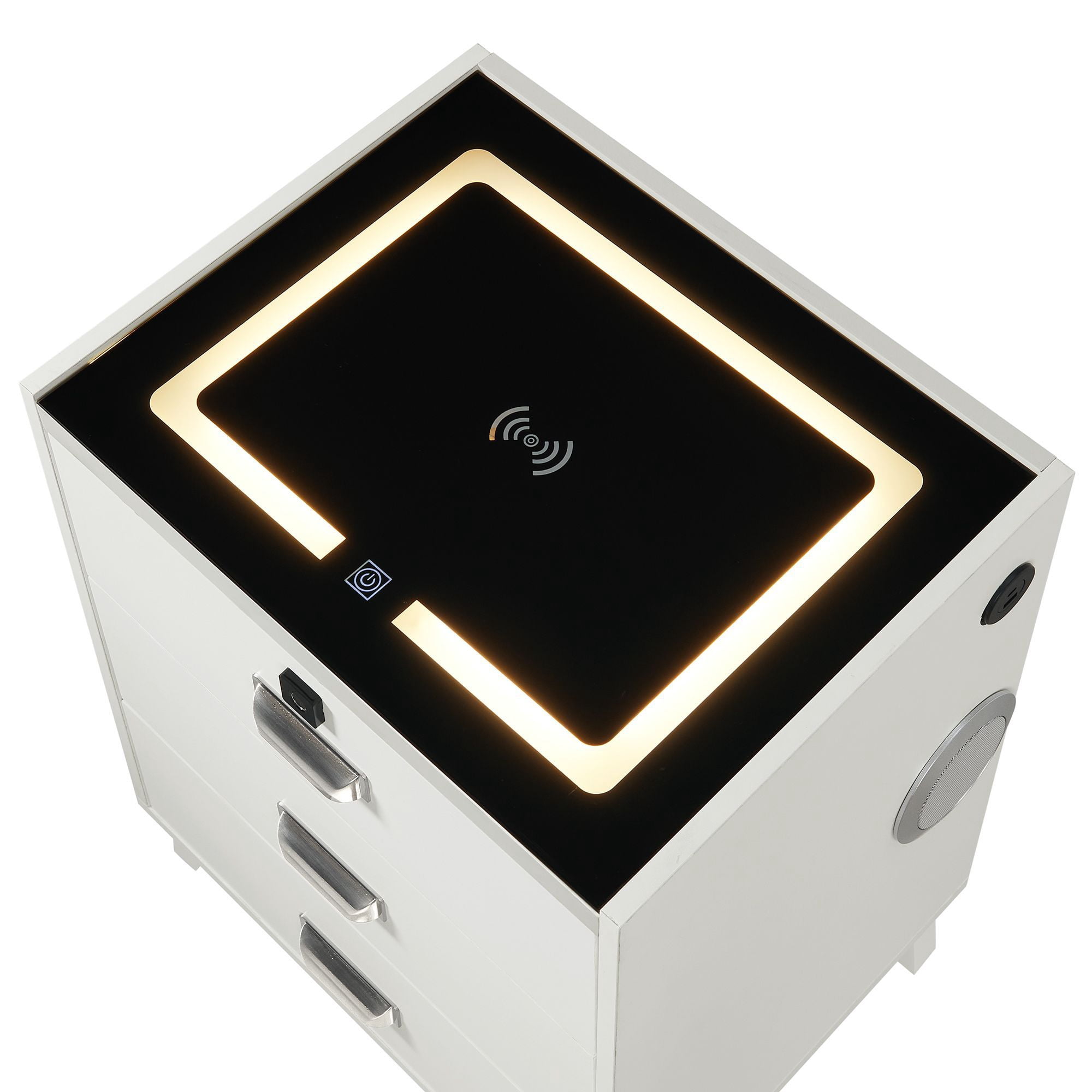 Picket House Furnishings Azura Nightstand with Electronic Features in White