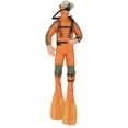 thumbnail image 2 of Aquarium Floating Diver Decoration, Swimming Posture Frogman Fish  Decoration Innovative Fastness Adjustable Line Length Fine Details  For Aquarium Orange, 2 of 8