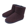 thumbnail image 1 of Dunlop - Mens Furry Sherpa Slipper Boots with Memory Foam Sole | Ankle Boot Slippers, 1 of 2