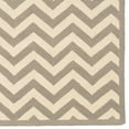 thumbnail image 2 of Linon Silhouette Chevron Hand Hooked Wool 5'x7' Rug in Gray, 2 of 3