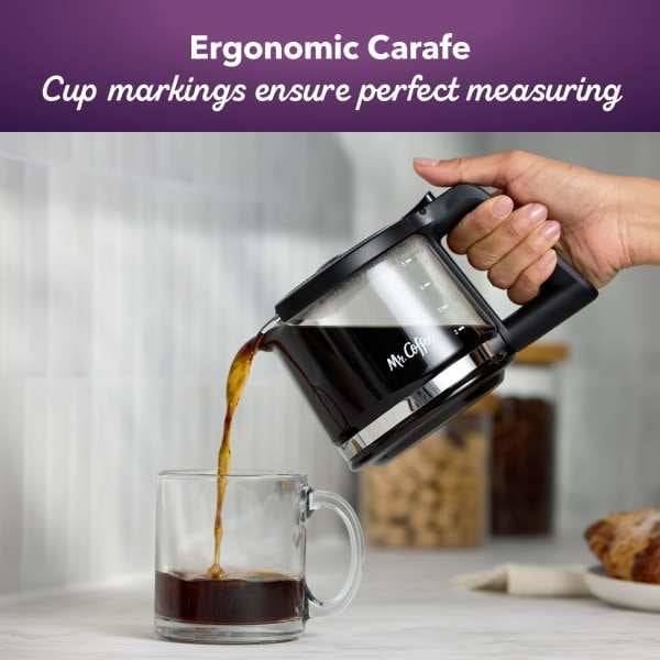 Mr. Coffee Mini Brew Programmable Coffee Maker, 5-Cup Coffee Maker, Black
