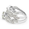 thumbnail image 4 of AFFY 1.50CT Moissanite Diamond Infinity Wedding Bridal Set for Women 18K White Gold over Silver-6.5, 4 of 8