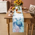 thumbnail image 2 of Blue Sea Turtle Table Runner 90 Inches, Summer Coastal Coral Ocean Bed Runner Dresser Scarves Tabletop for Indoor Outdoor Parties/Ceremony/Banquet, 13" x 90", 2 of 9