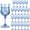 Blue, variant on ZHURUININ Reusable Plastic Wine Glasses ,transparent,7oz,24Pack