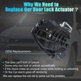thumbnail image 3 of Unique Bargains Front Left Side Power Door Lock Actuator Motor Fit for Ford Focus 2012-2018 Black, 3 of 7