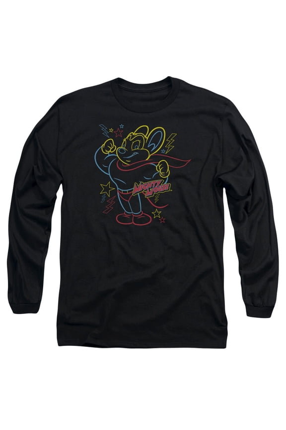 Mighty Mouse - Neon Hero - Long Sleeve Shirt - Large